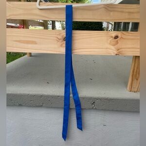 Royal Blue Satin Hair Ribbon Tie for Women